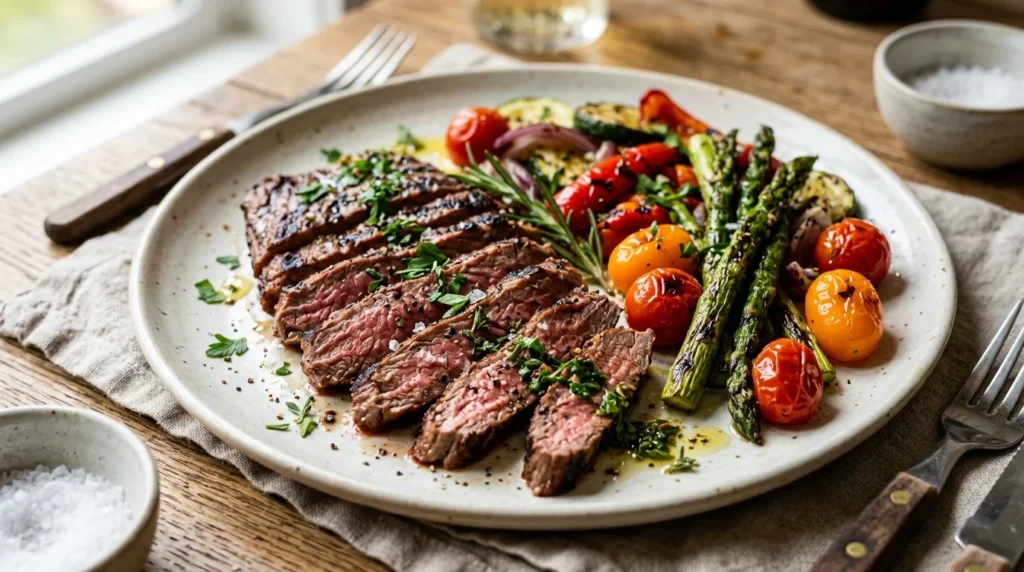 Flank steak nutrition facts per 3 oz cooked