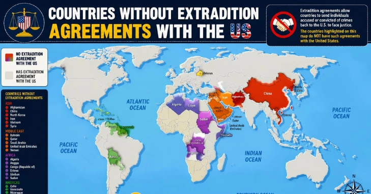Countries With No Extradition Treaty With US