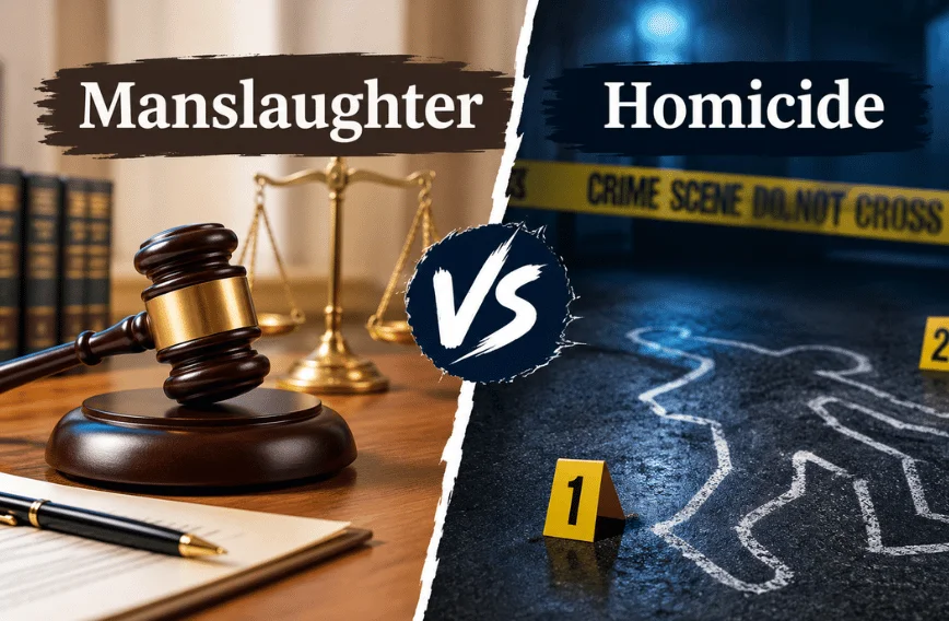 Manslaughter vs Homicide: How U.S. Law Separates Killings, Intent, and Liability